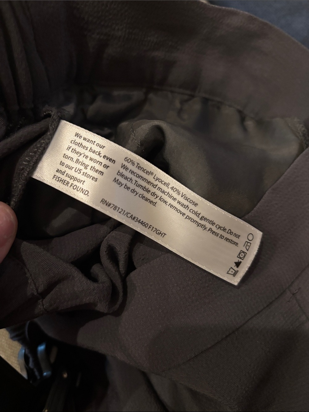 Eileen Fisher Charcoal Wide-Leg Palazzo Pants - Picture 5 of 5